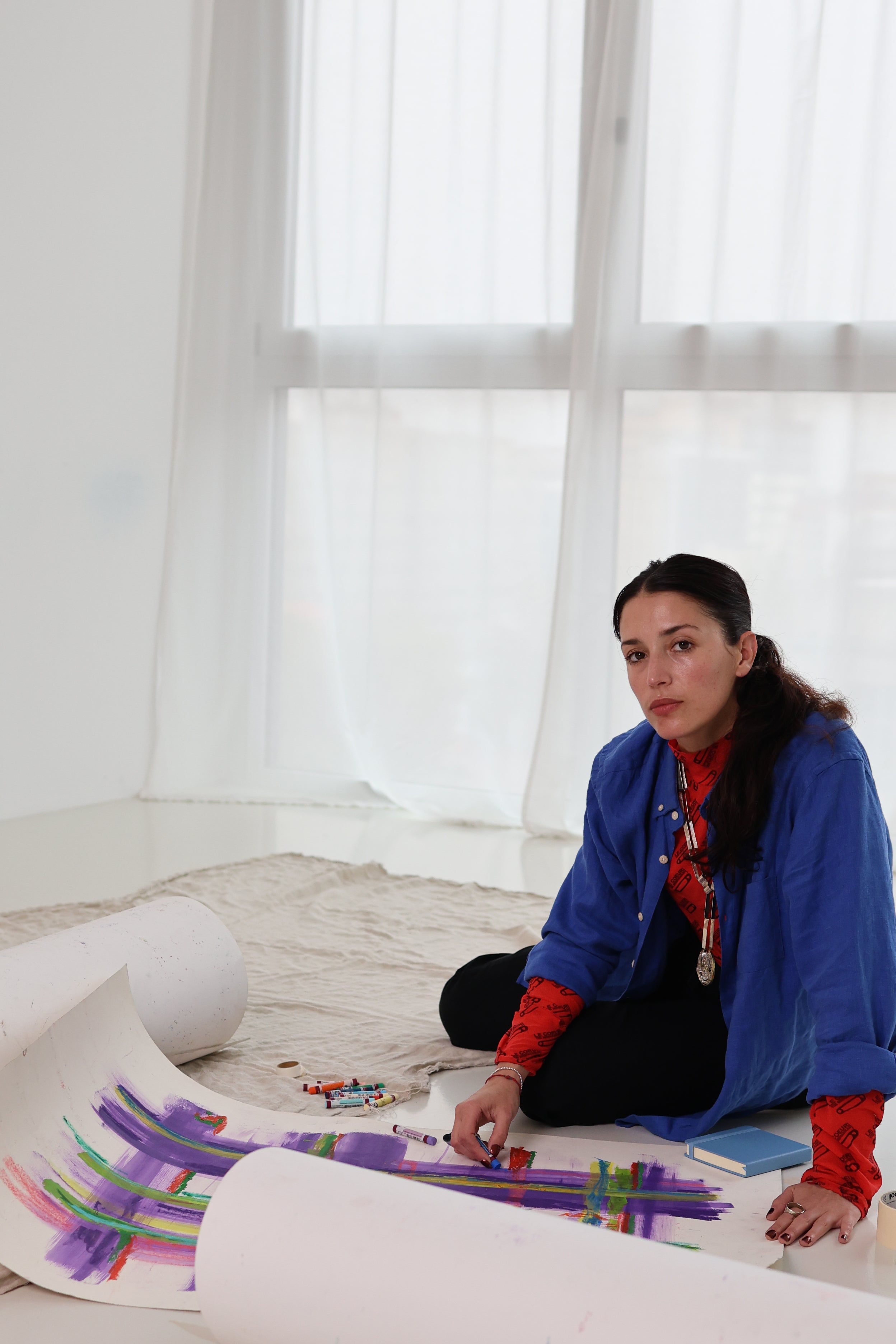 Cuadro Abstracto en Tonos Morados